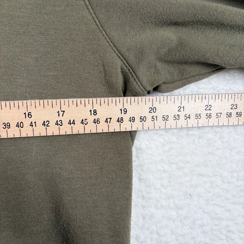 True Religion Mens Olive Green Buddha Logo Zip Up Hoodie Sweatshirt Small
